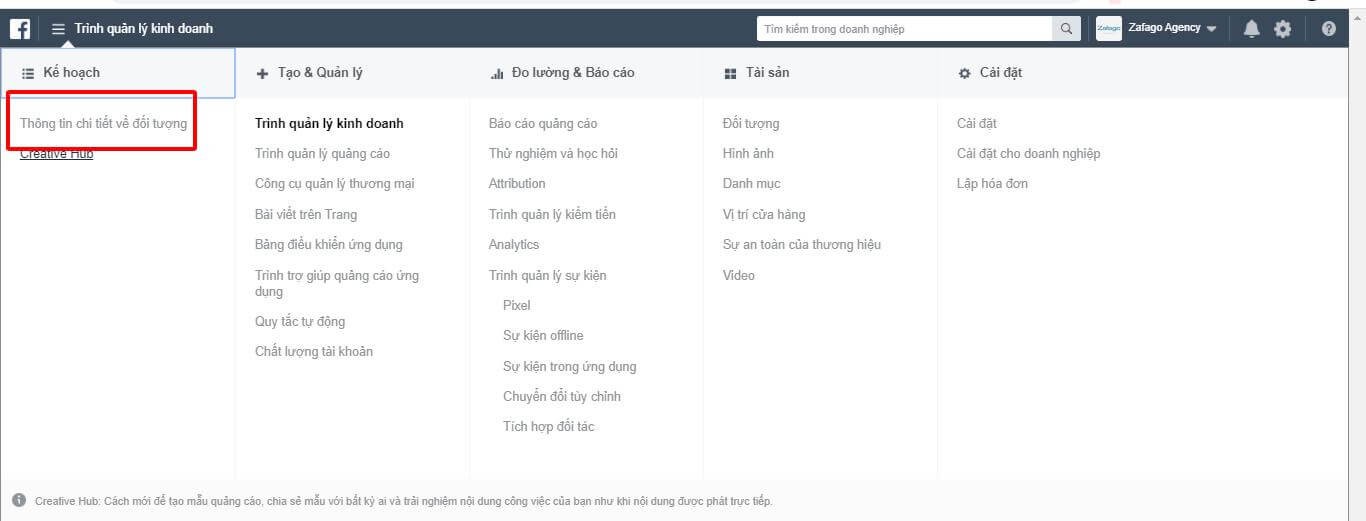 trình quản lý facebook ads